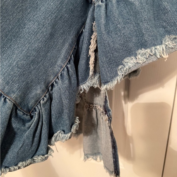 TOV Denim Ruffle Jacket - Picture 3 of 9